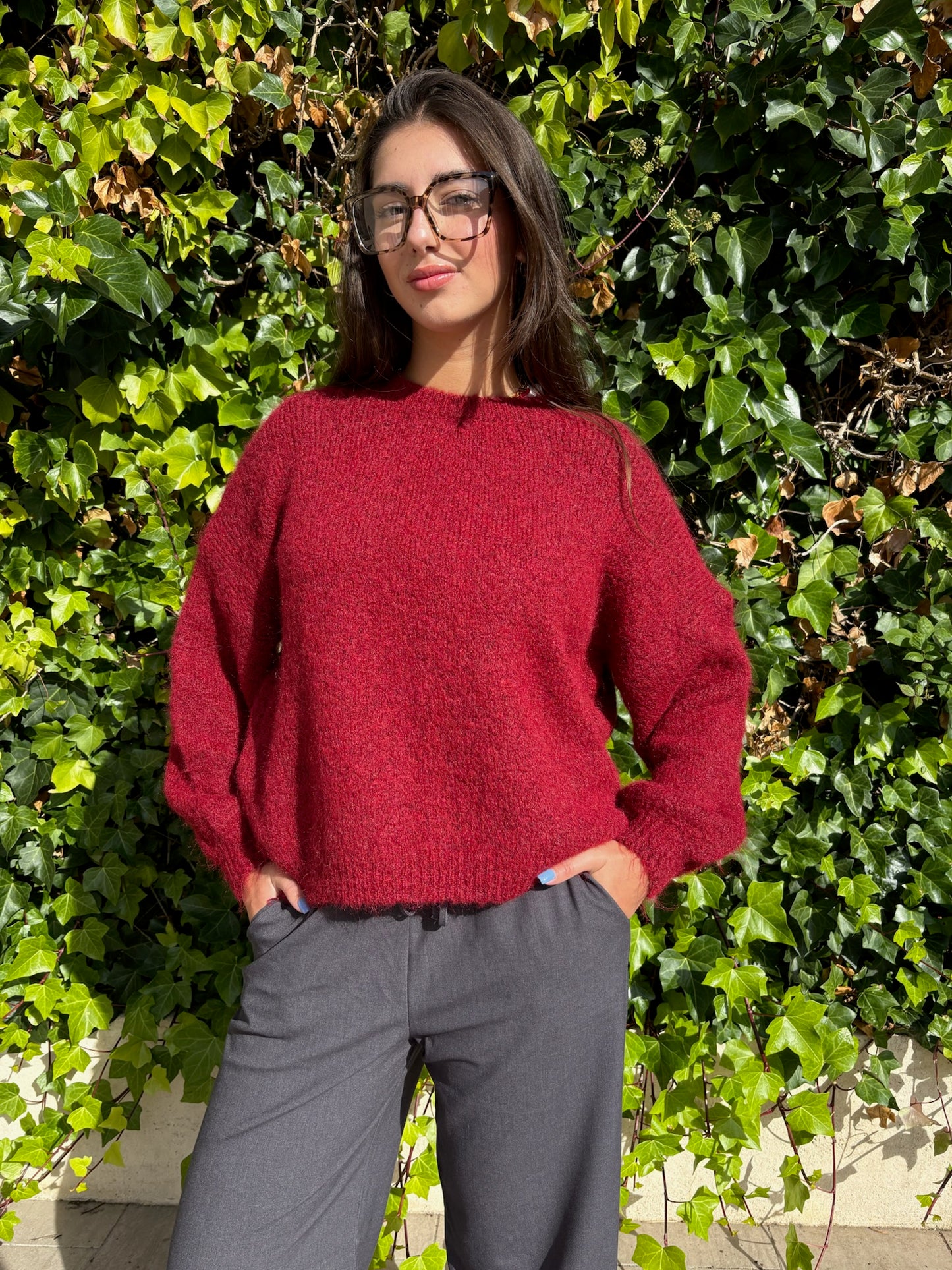 PULL LINA BORDEAUX 🥀