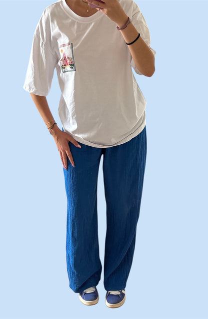 PANTALON GAZ DE COTON ROI 💙