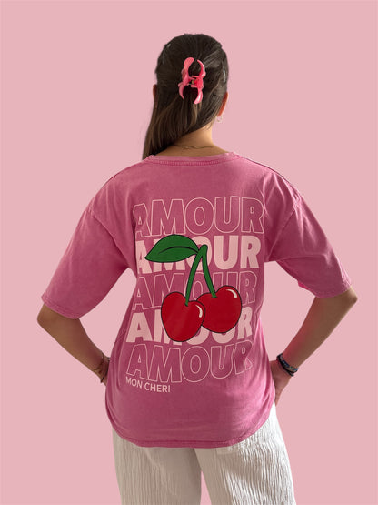 T-SHIRT CERISE ROSE 🍒