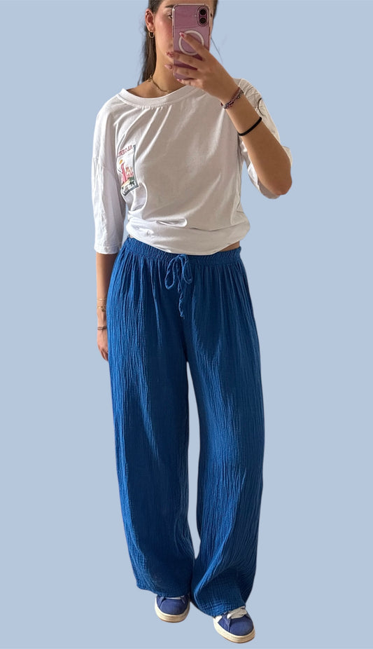 PANTALON GAZ DE COTON ROI 💙